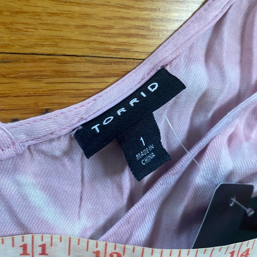 Torrid Pink and White tie dye Camisole tank top women’s sz 1x bew - Picture 3 of 11